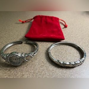 Jewelry watch and matching bracelet
